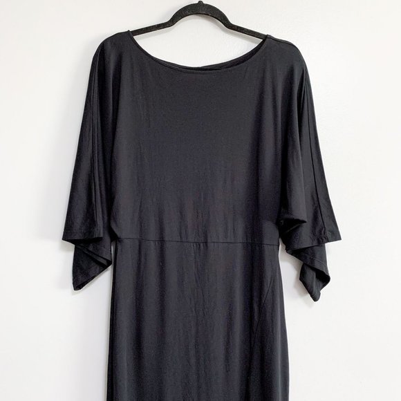SOLD❗️Free People Beach Round Neck Wide Sleeve Split Front Maxi Dress Size M - Picture 3 of 11